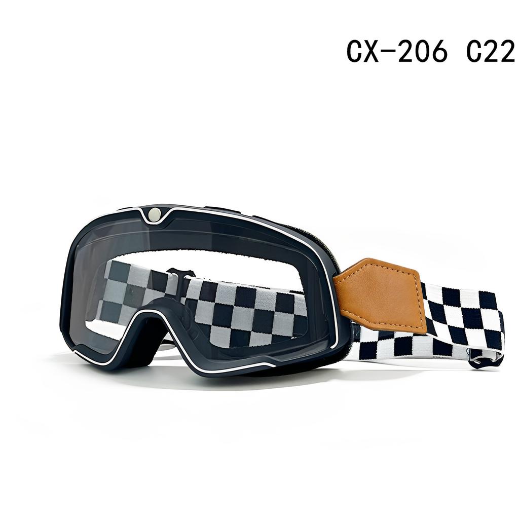 Vintage-Schutzbrille Harley-Motorradbrille Winddicht Sand Lokomotive Geländefahrt Halbschalenhelm 3/4 Helm Brille