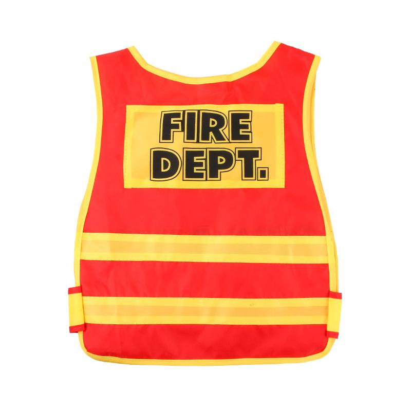 Kids Firefighter Costume Tool Costume Role Play Suit Fireman Dress Up Outfit Hat Fire Extinguisher Party Birthday Gift Toy