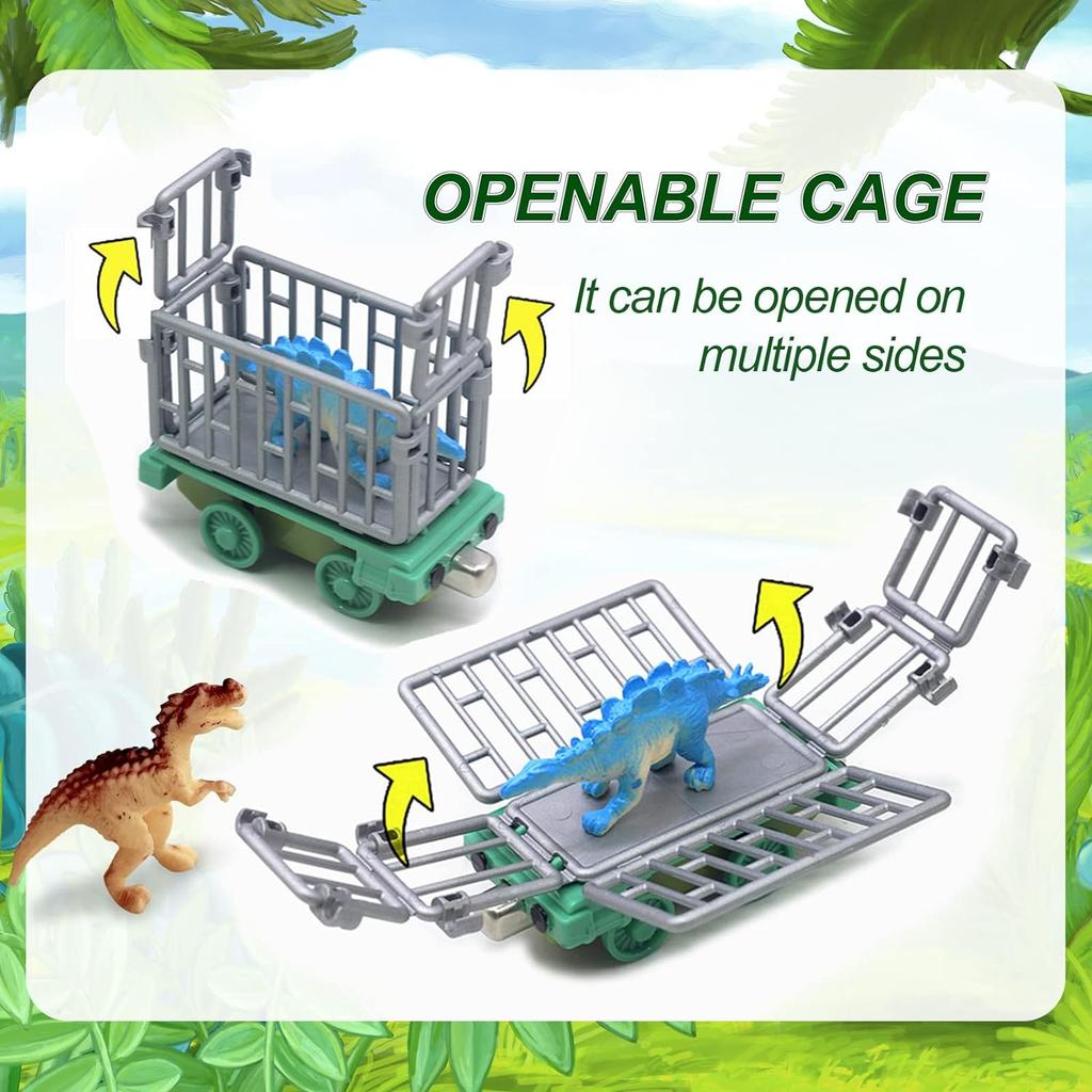 12Pcs Dinosaur Truck Toy, Mini Dinosaur Transport Car Carrier Trains Set Pull Back Monster Trucks for Boys Girls Toddlers Birthday Christmas Toy Gift