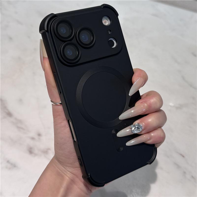 Liquid Silicone Phone Case For iPhone 17 Air 16 15 14 13 12 Pro Max Plus Magsafe Magnetic Wireless Charge Soft Cover Capa