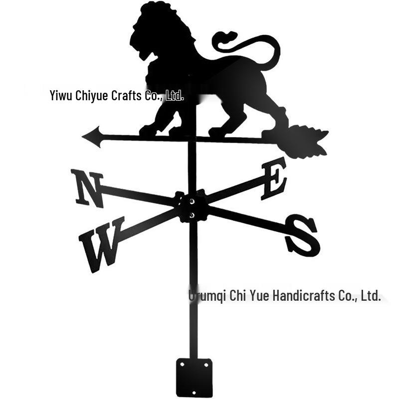 Weather Vane Ornament: Outdoor Wrought Iron Spray-Painted Roof Decoration Metal Craft