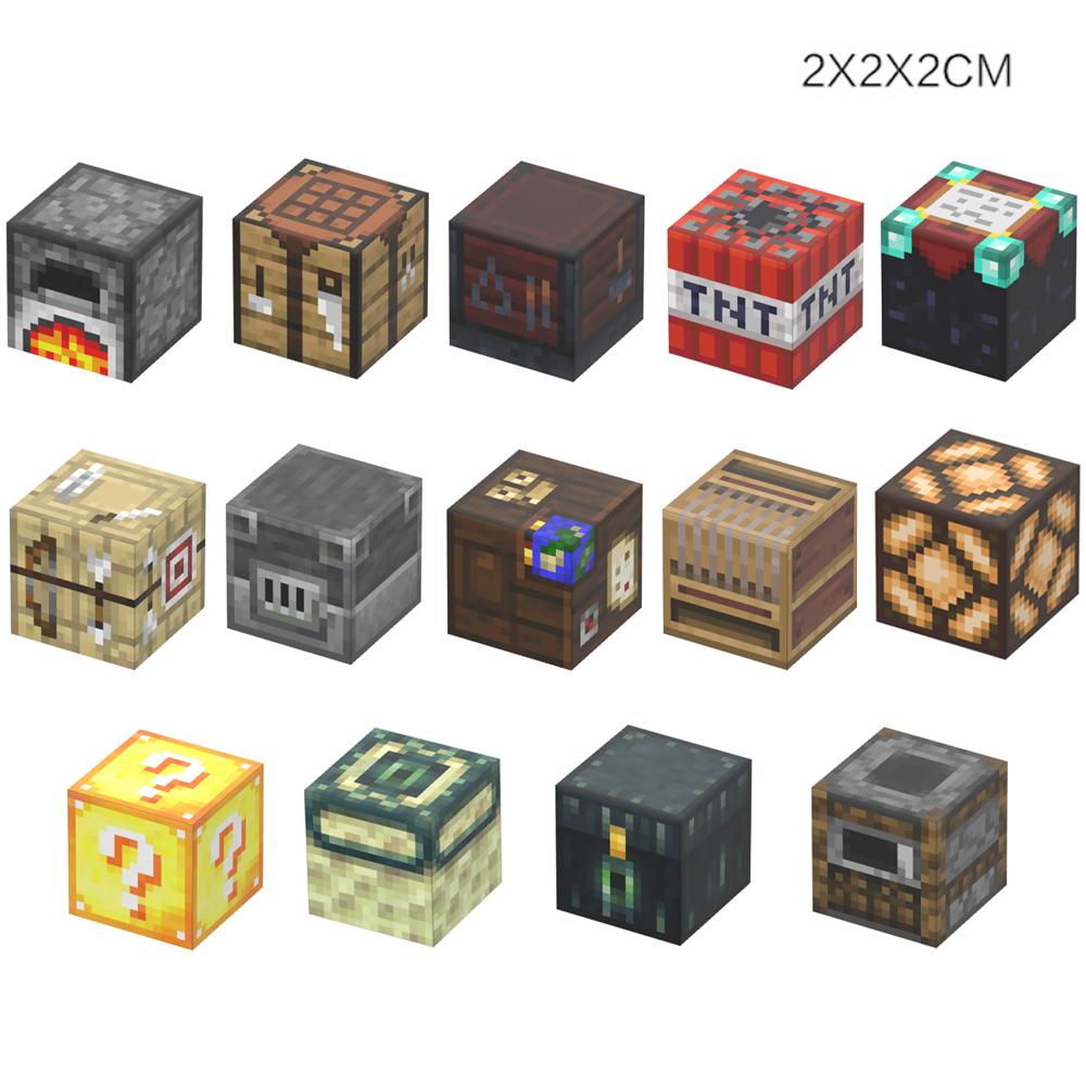 Animal Wheat Block Scene Building Mine World Magnetic Base Plate Magnetic Building Block Toys Children's Toys Gift DIY 2CM X045