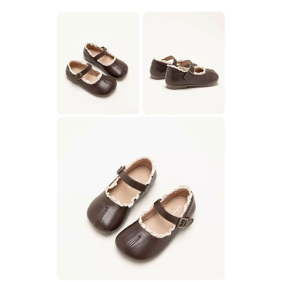 Girls' Leather Shoes Princess Style Spring and Autumn New Style Baby Girl Flats Spring and Autumn Little Girl Loafers Soft Sole
