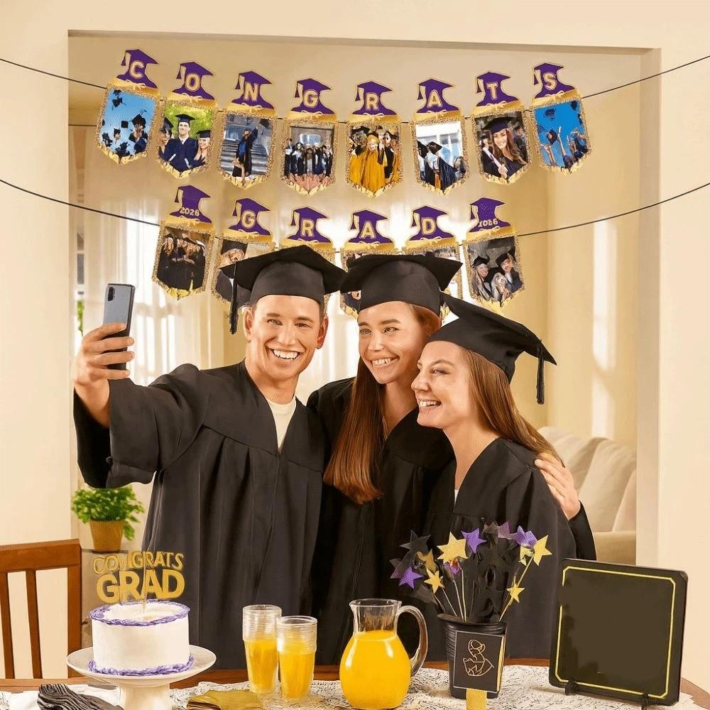 Graduation Season Graduation Photo Banner Paper Letter Photo Frame Flag Graduation Ceremony