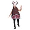 Halloween Party Kostüm Jumpsuits für Erwachsene Damen und Herren Schinkenfleisch Cosplay
