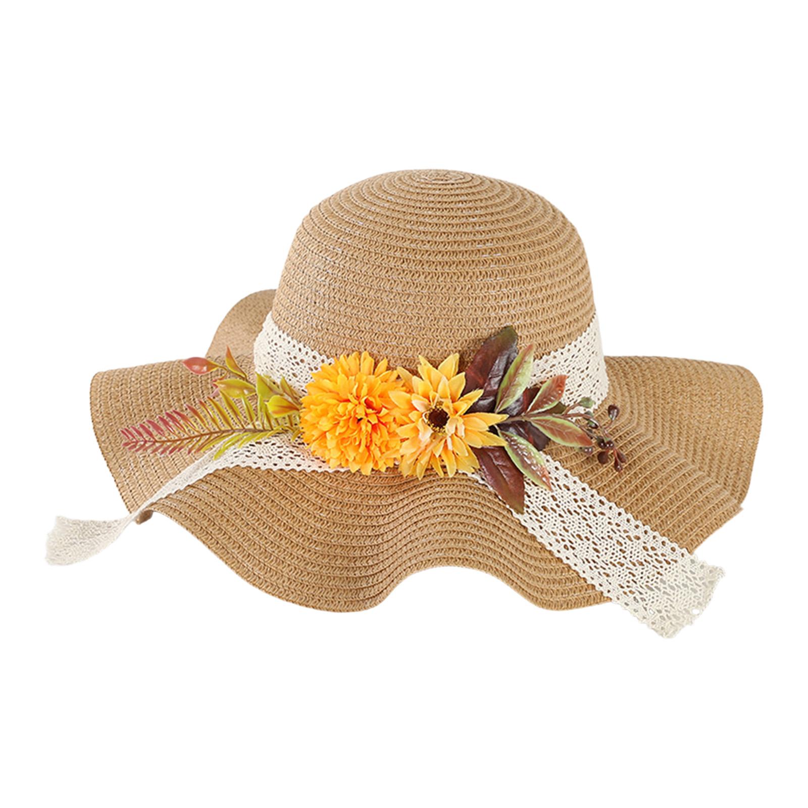 

DIY Straw Hat Breathable Girls Birthday Party Fashionable Camping Decoration