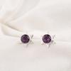 Amethyst Earrings Gemstone Jewelry, 925 Solid Sterling Silver Earrings, Gift For Women Handmade Earrings For Anniversary Gift