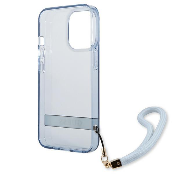 Guess Guhcp13Lhtsgsb Iphone 13 Pro / 13 6,1 Niebieski/Blue Hardcase Translucent Stap