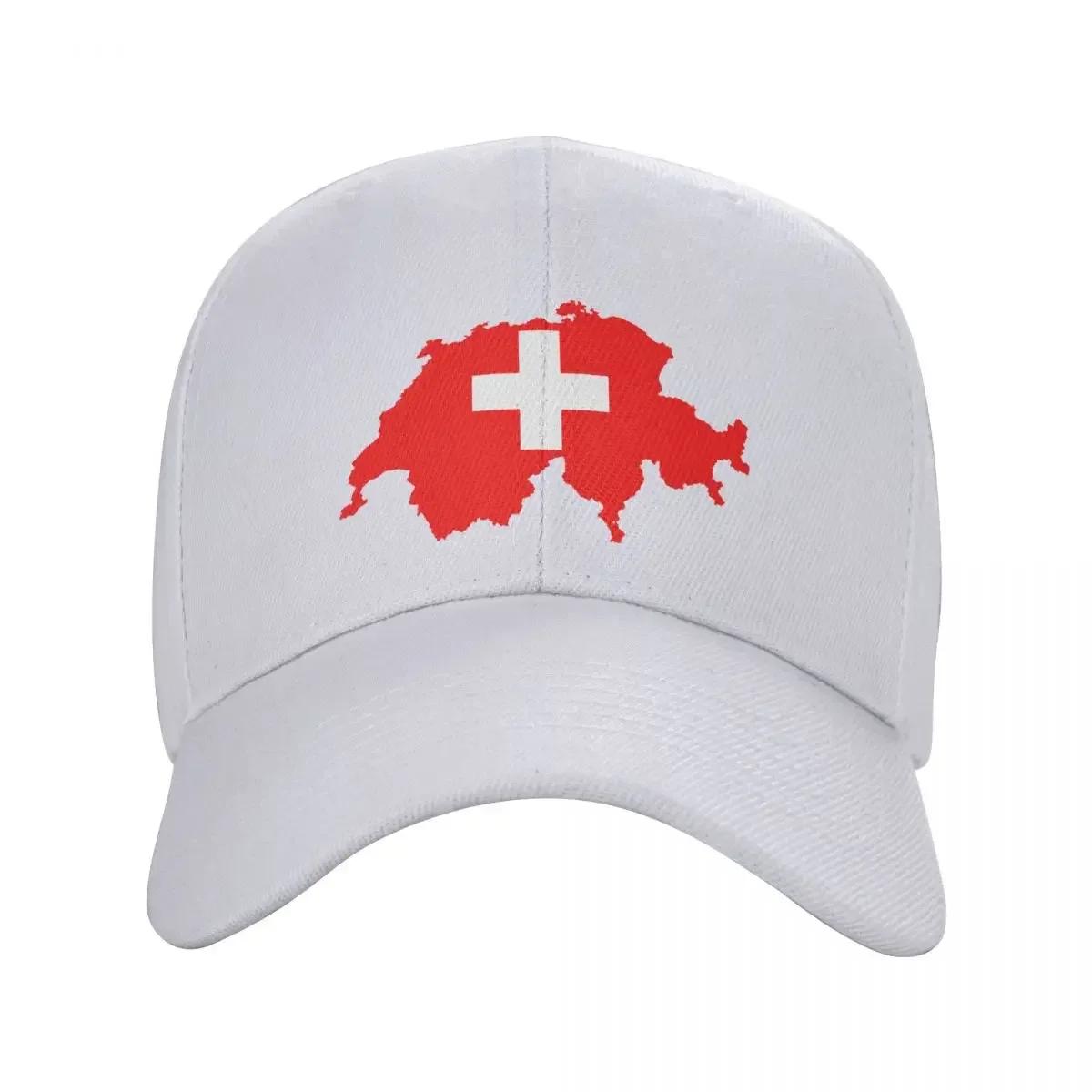 

Fashion Swiss Map Switzerland Flag Baseball Cap Women Men Custom Adjustable Adult Dad Hat Hip Hop Snapback Caps Baseball Cap
