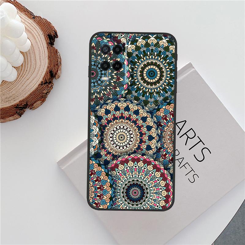 Flowers Mandala Floral Case For Oppo A96 A58 A18 A38 A78 A98 A17 A77 A80 A40 A60 A16 A76 A74 A94 A54 A15 A57S Cover
