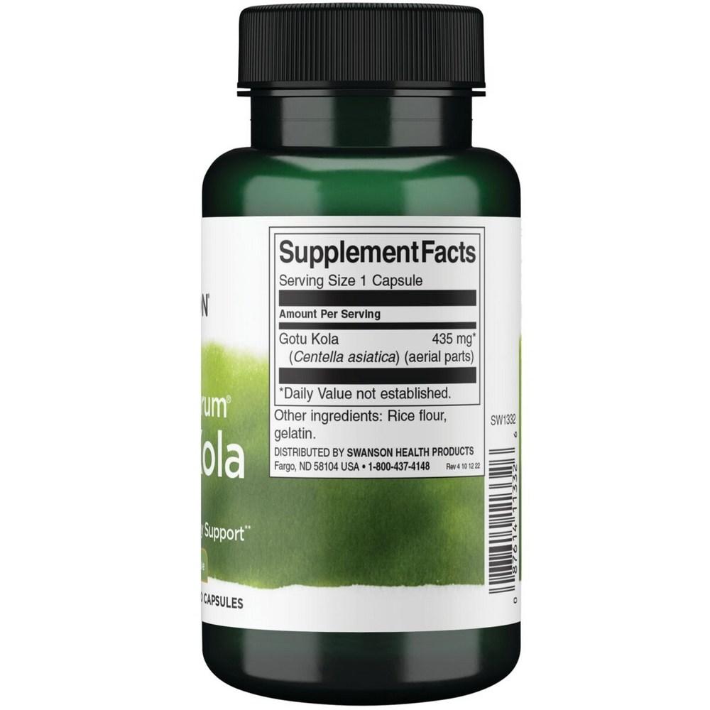 Swanson Full Spectrum Kola Nut, Energy and Circulatory Support 4350 Mg, 60 Capsules X 1PCS
