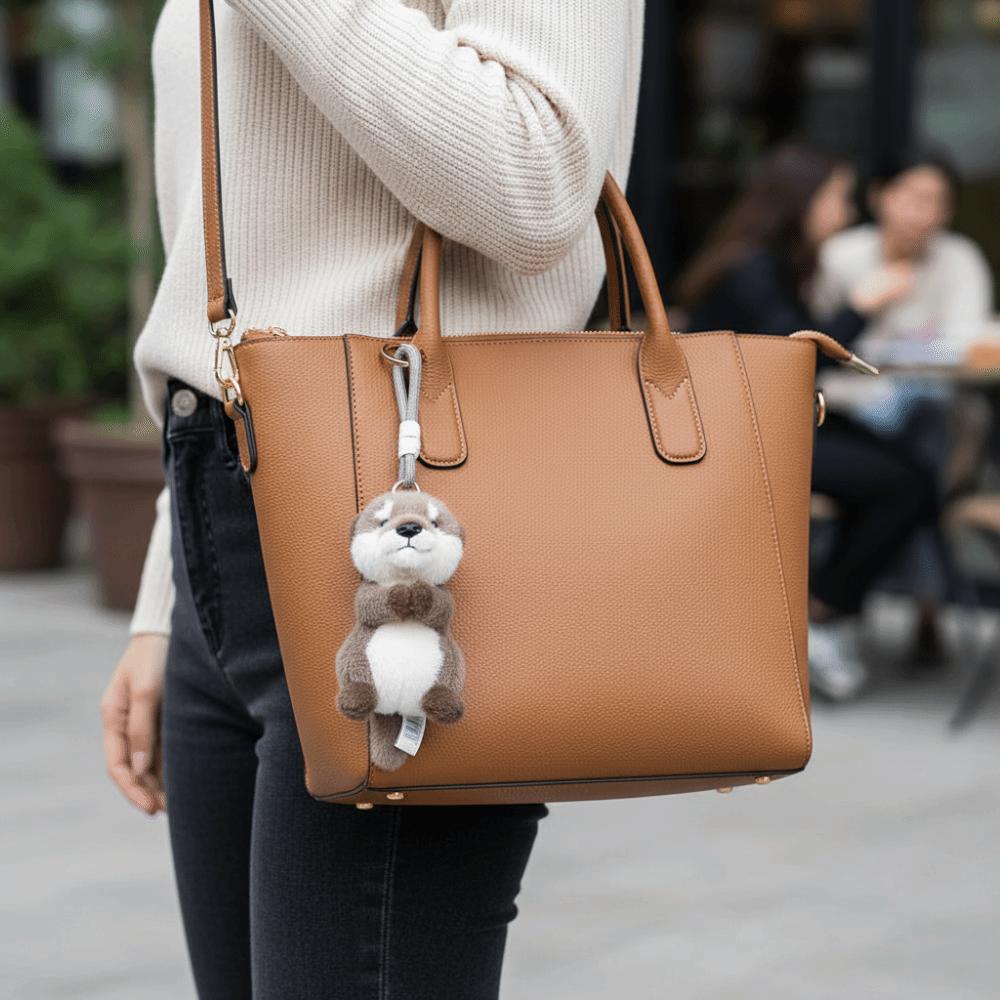 Cute Design Otter Backpack Pendant Soft Material Otter Plush Toy  Kid Birthday Gift