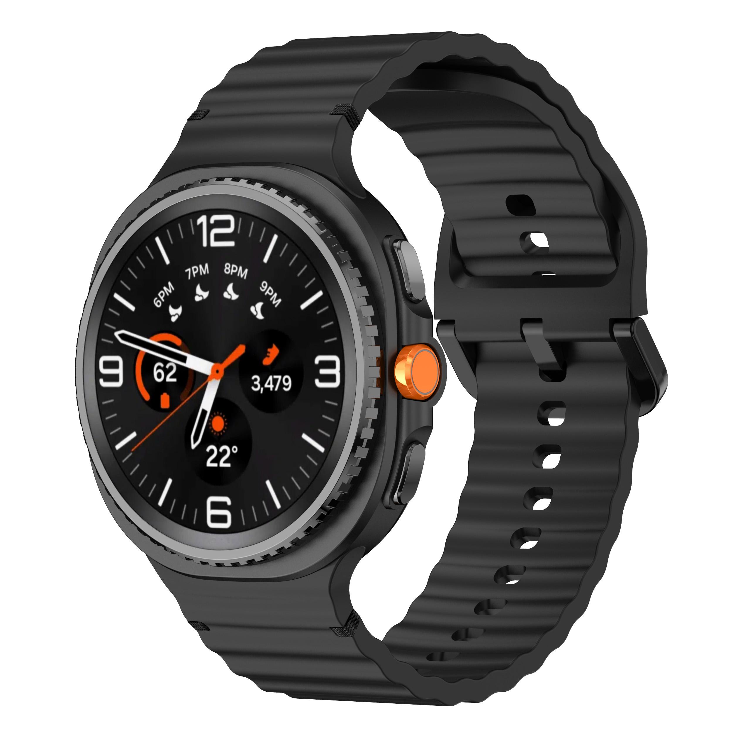 

Оригинальный ремешок для Samsung Galaxy Watch 8 44мм 40мм спортивный Силиконовый Без зазоров Браслет ремешок Galaxy Watch8 8 classic ремешки Watch 8 Classic чёрный