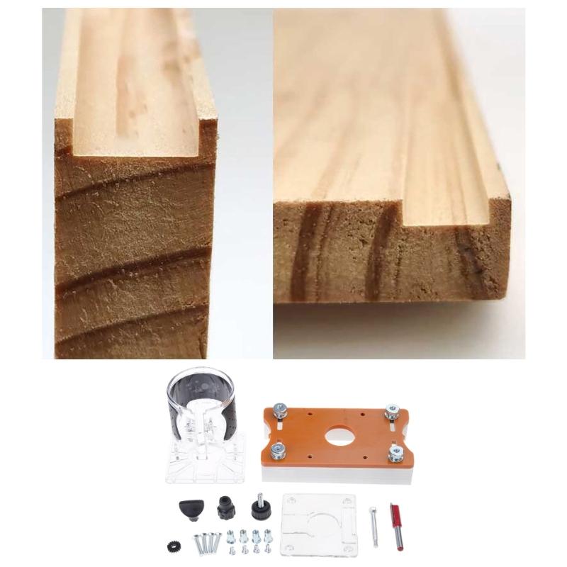 Portable Wood Router Base Wood Trimmer Router Base Multifunctional Carpentry for Chamfering Curves Cutting & Finishing
