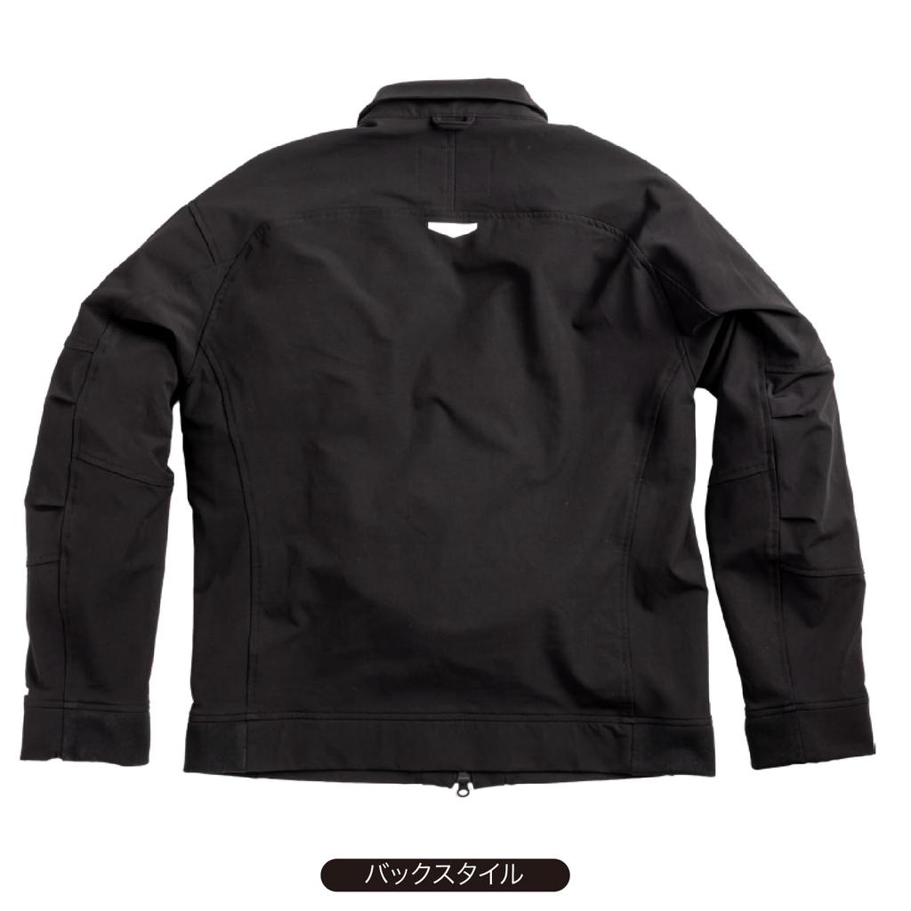 Masho Work Zipper Reflective Fiber [FIVES] Jacket, Unisex, Black, 100% Polyester, Closure, (JP, Alphabet, M)