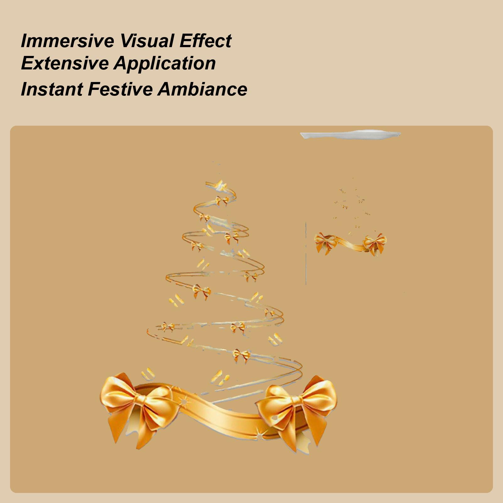 

Christmas Window Decals 25.59x17.72 Inch Double-Sided Mural Golden Christmas Tree Glass Decorations For Holiday Home Living Room China Mainland