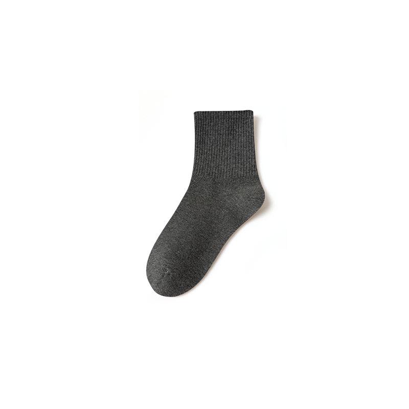 Women's Seamless Cotton Socks - Mid-Calf, White, Spring & Autumn, Antibacterial, Odor-Resistant, Girls' Style, 2025 Hot Seller.
