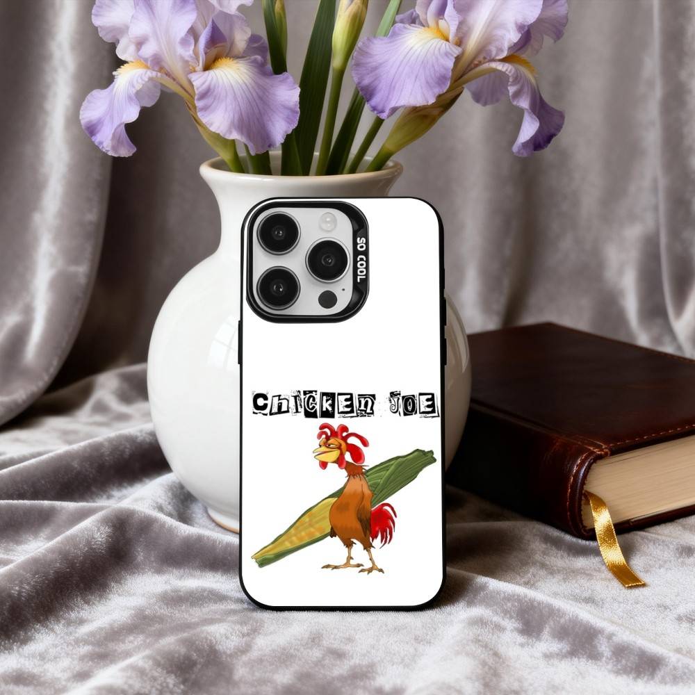 FUNNY C-Chicken-N J-Joe S-Surf Phone Case For iPhone17,16,15,14,13,12,11 Plus,Pro Max Black Candy Silver Phone Case