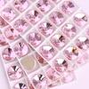 High Quality Rivoli 80+ Colors Rhinestones Crystal AB Sew-on Glass Gems Clothing Flatback Sewing Stones Women Bling Bling Shine