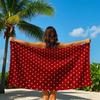 Klassiek Rood & Wit Stippen Sneldrogende Badhanddoek Microvezel strandhanddoek - lichtgewicht zwemmen kamperen yoga strand uit