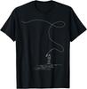 Fly Fishing Lovers Line Art Fishing Rod Fly Rod Fishing Fisherman T-Shirt