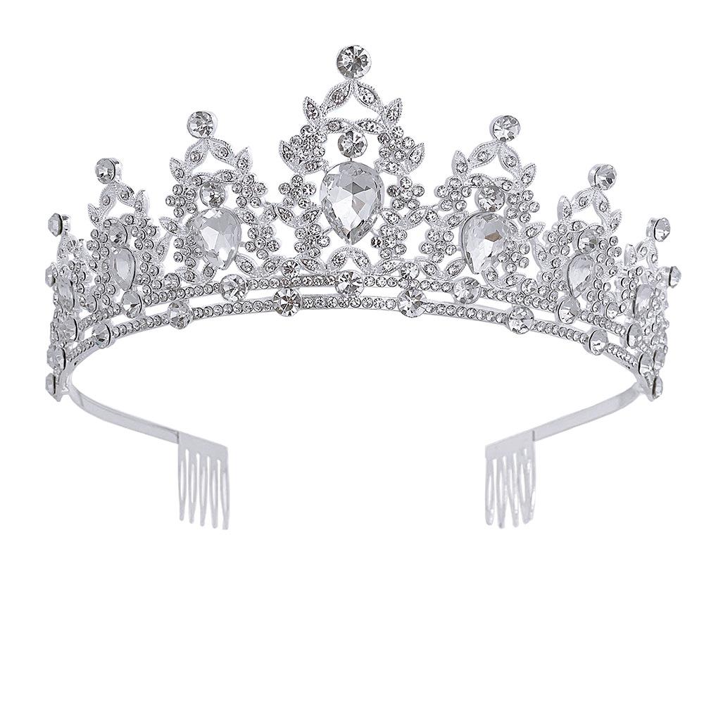 

Crystal Bride Wedding Bridesmaid Crown Baroque Birthday Wedding Banquet Headwear Royal Crown Hair Band
