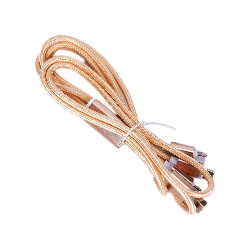 

3 In 1 Multi Type-C Micro Usb Cable Data Sync Charging Wire For Iphone Android золотой