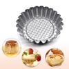 6/12/24 Stück Antihaft-Wellen-Eierkuchenform Blütenform Wiederverwendbare Edelstahl-Cupcake-Muffin-Kuchenform Backform Tarteletten-Pfanne
