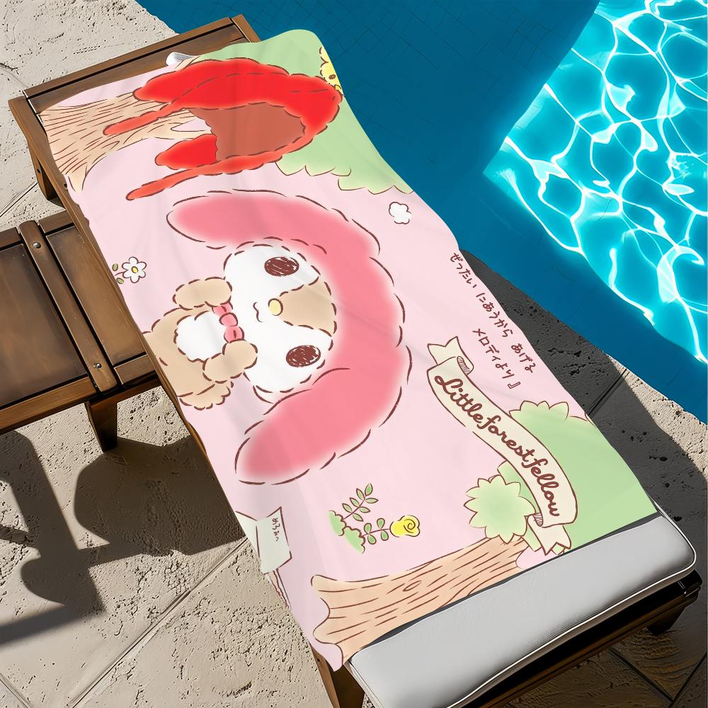 l-Littleforestfellow-W CUTE ANIME Towel Beach Quick Dry Soft Pool Towels Gift for Travel Gym Shower Camping sports