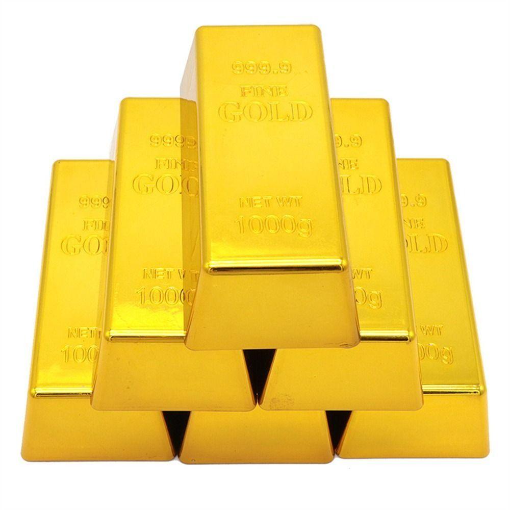 Glitzernder gefälschter Goldbarren Simulations-Goldbarren Ideales Geschenk Goldener Ziegel Heimdeko