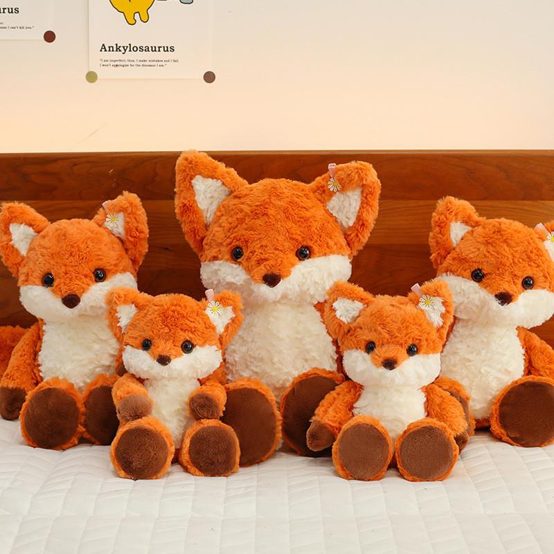 Cute Fox Plush Toy Running Doll Sleeping Hug Pillow Stuffed Animal Gift Birthday