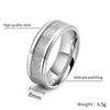 8mm Men Classic Fashion Tungsten Carbide Rings Black Stainless Steel Inlay Polished Meteorite Ring Couple Accessories Jewelry