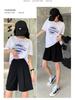 Women's High Waist Black A-line Casual Summer Shorts - Slimming, Loose Fit, Wide Leg, Mid-Length