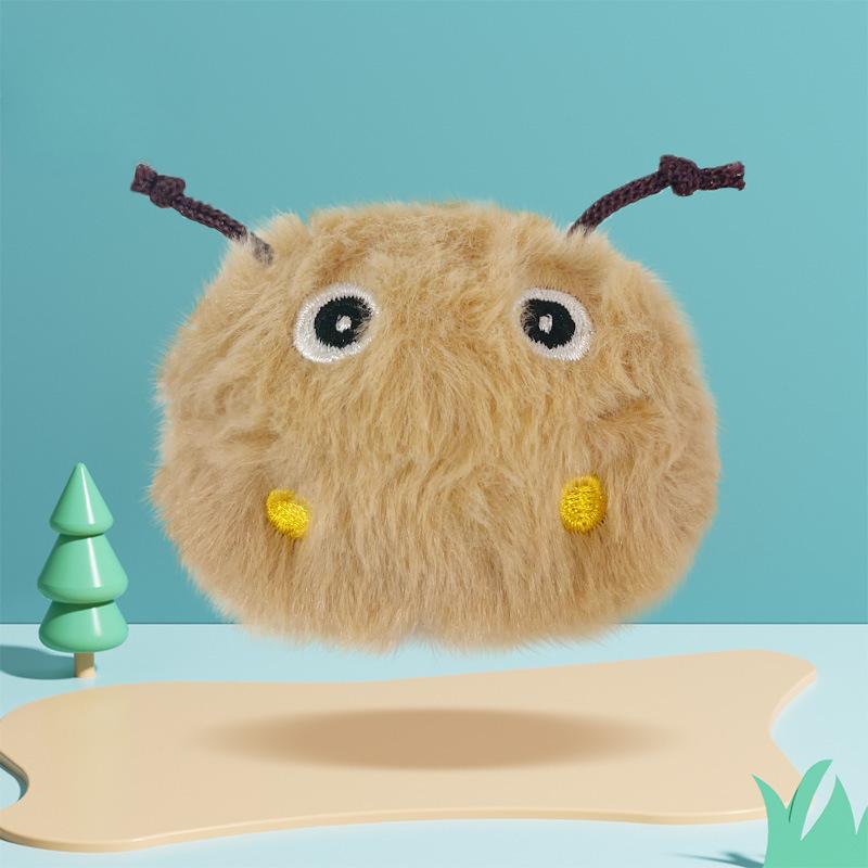 Haustier Bellender Ball Plüsch Sound Spielzeug Cartoon Tier Lustige Katze Ball Kratzfest und Bissfest Katze Selbstbefriedigung Stressabbau Spielzeug
