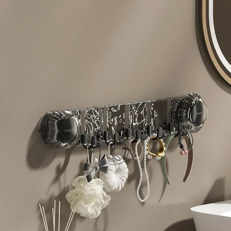 No Drilling Wall Mounted Rack Hook Strong Load-bearing Reusable Suction Cup Hooks Storage Supplies Space Saving for Home/Office