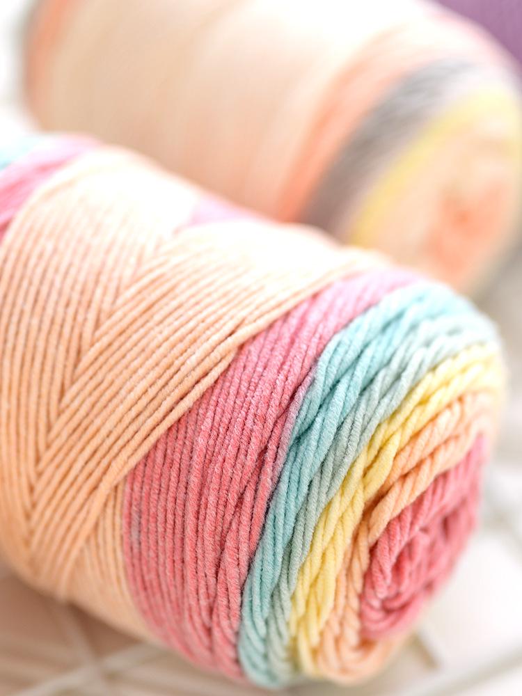 Ruyi Bird Milk Cotton Multicolor Yarn for DIY Knitting Projects - Scarf, Pillow, Blanket