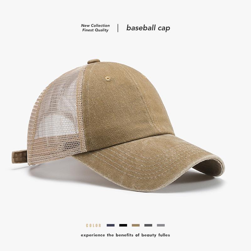 New Retro Sun Hat - Suitable for Both Men and Women Outdoor UV Resistant Mesh Hat Men and Women's Retro Fashion Baseball Cap