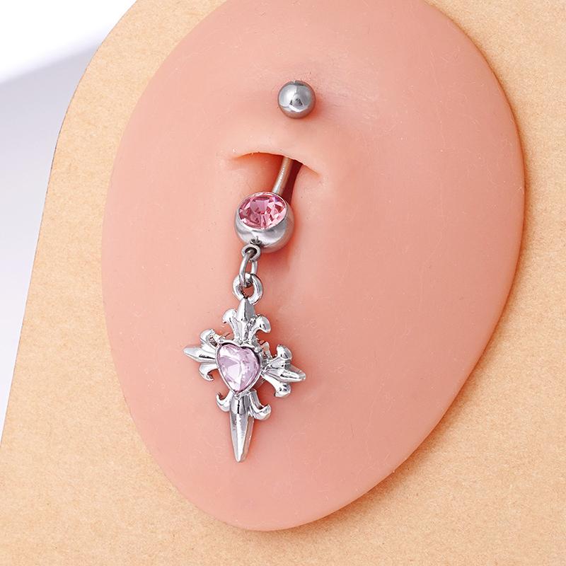 Stainless Steel Navel Rings For Women Flash  Bikini Belly Button Nail Body Decor Piercings Jewelry