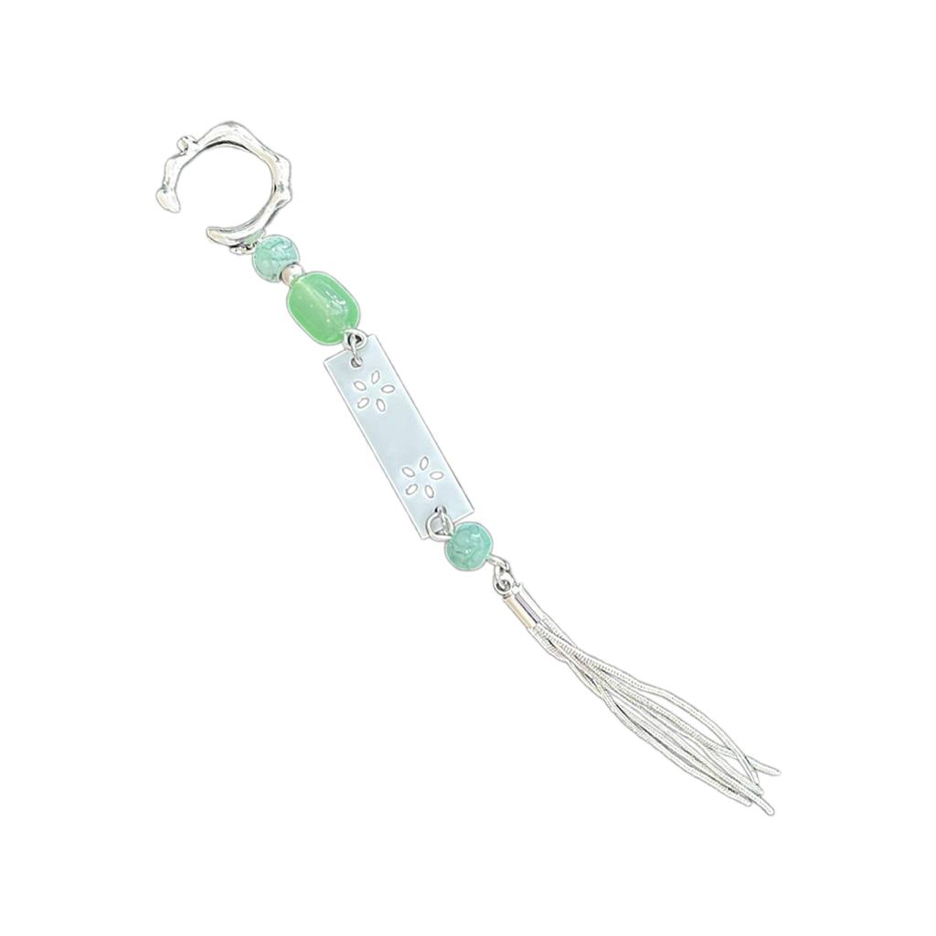 Chic Chinese Style Flower Ear Clip for Women and Girls Long Tassel Dangle Earrings Non pierced Ears Fashion Jewelry Gift