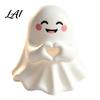 Cute Desk Accessory for Autumn Halloween Ghost Figurine Mini Cartoon Statue Little Spooky Table Decor Desktop Ornament Tiered Tray Home Yet Adorable