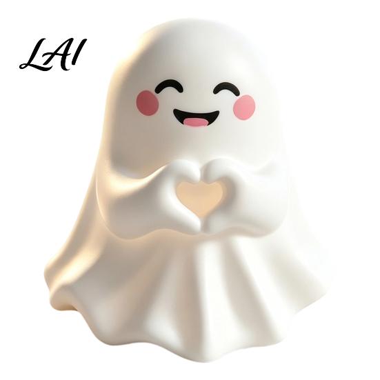 Cute Desk Accessory for Autumn Halloween Ghost Figurine Mini Cartoon Statue Little Spooky Table Decor Desktop Ornament Tiered Tray Home Yet Adorable