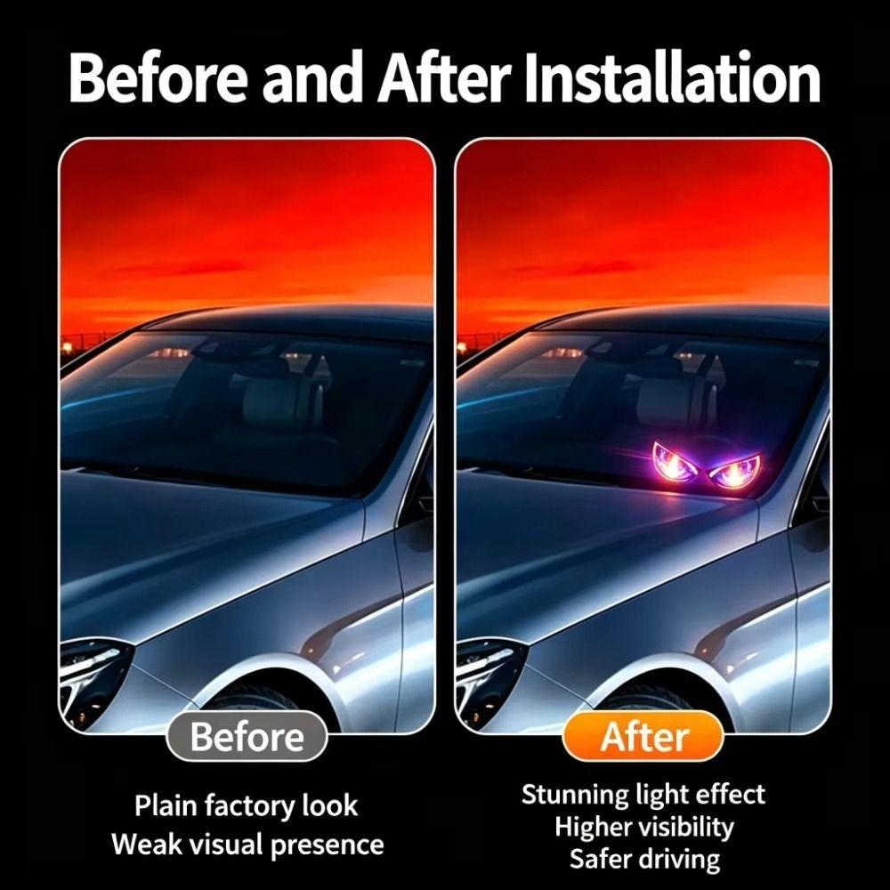 Suction Cup Installation Car Warning Light Waterproof Car Atmosphere Light  Commuting