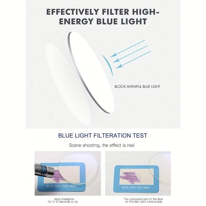 2pcs Women's Square Blue Light Blocking Glasses - Minimalist Black & Clear Perfect for School/Office Use