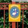 2D Flat, 1pc Funny Duck Metal Wall Art Sign "Welcome Mother Duckers" - 8*12 Inch Aluminium Rustic Home Decor, Porch Wall Art, Humorous Welcome Sign