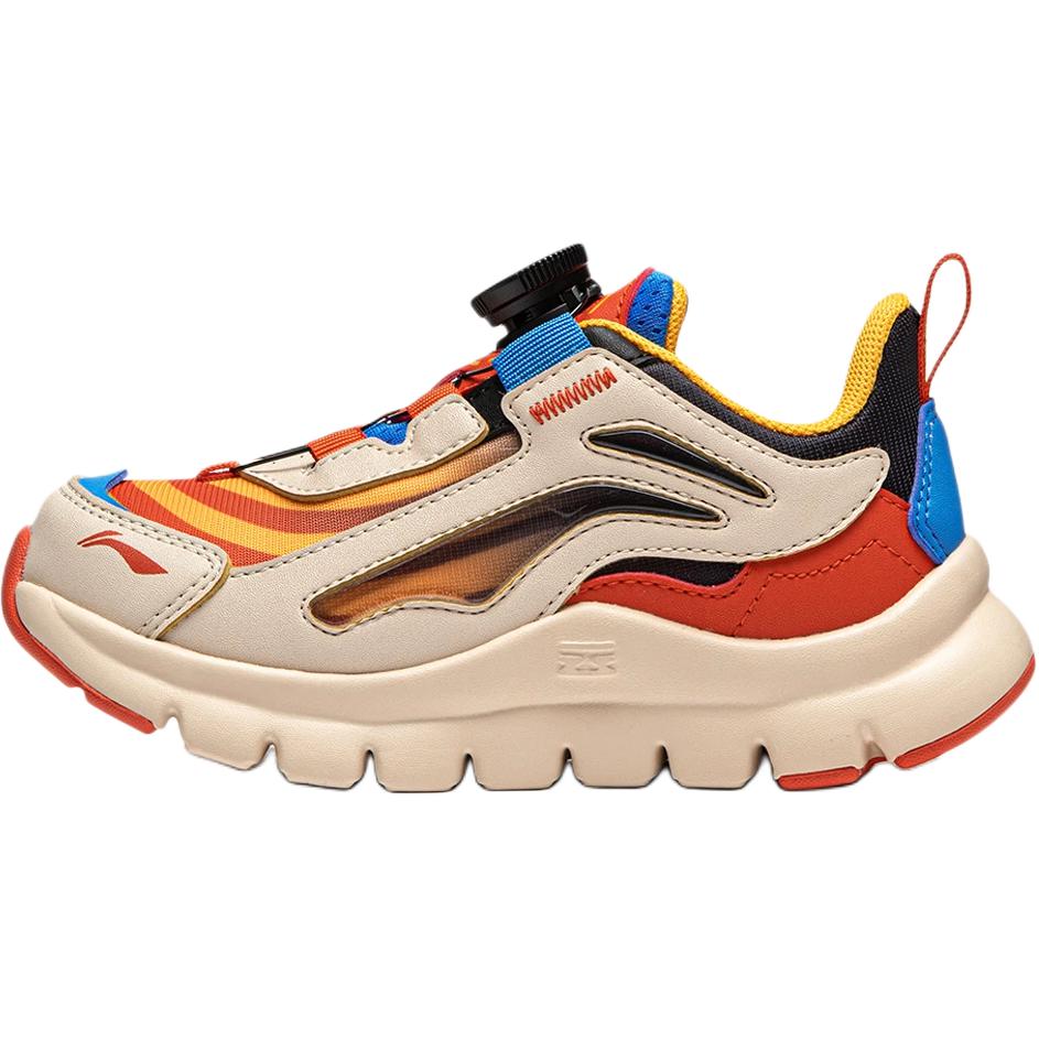 Li Ning Kids Sports Lifestyle Little Aurora Fashion Comfortable Versatile Shock Absorption Rebound Breathable Low-Top Casual Shoes YKNU090-37