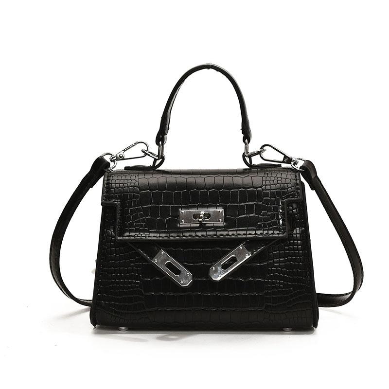 New Korean Trend Niche Crocodile Pattern Portable Kelly Bag Versatile Commuter Personality Light Luxury Messenger Women's Bag