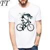 Worn Out Bikes T-shirts Men Funny Skeleton Design Short Sleeve O-neck Tshirts Fashion Summer Style Tops Tees
