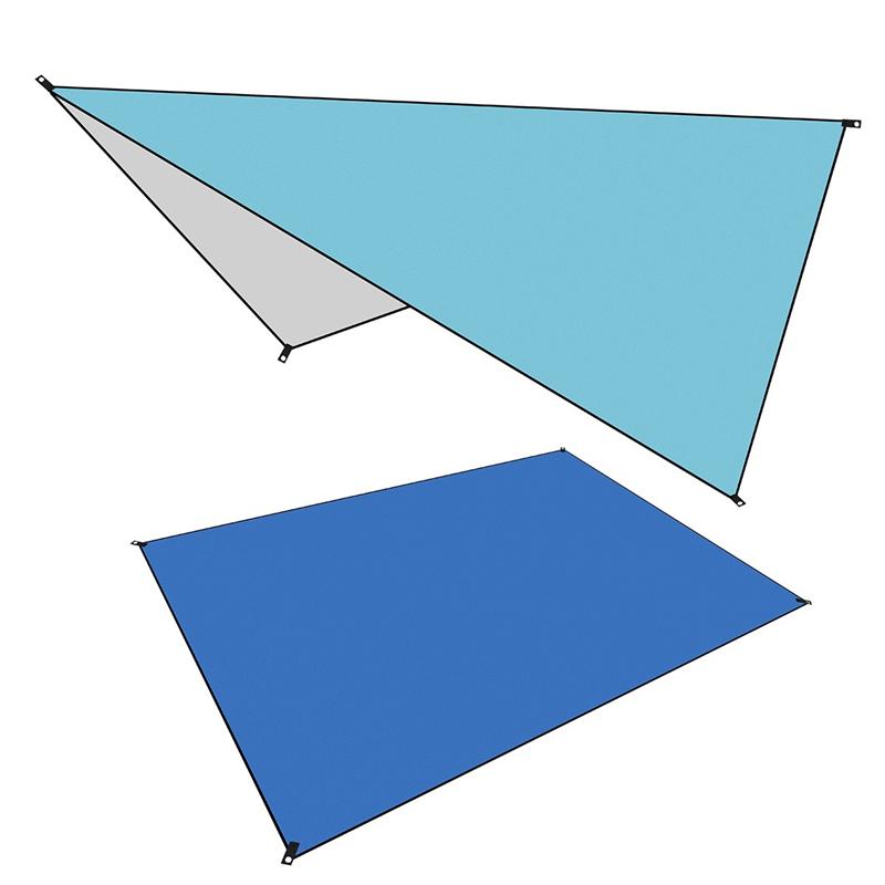 

Открытый портативный многофункциональный навес, водонепроницаемый ковер с защитой от песка, пляж, путешествия, пикник, кемпинг, поход 210x150cm синий