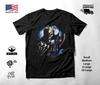 Spiked Skull Warrior Beneath the Moon T-Shirt Black Unisex S-2XL