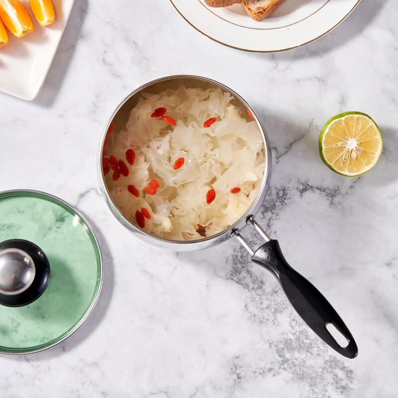 LUVHOO Little Princess Curved Stainless Steel Milk Pot